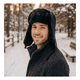 thumbnail image 1 of Gorro de Invierno Tipo Ushanka Ruso en Cuero Negro y Piel Sintética, 1 of 8