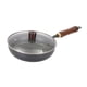 thumbnail image 3 of Olla Wok De Hierro Para Freír, Apta Para Todo Tipo De Cocinas, Sin Revestimiento, Diámetro De 28 Cm, Con Tapa, 3 of 5