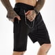 thumbnail image 1 of Bañador para hombre, de secado rápido, con forro de compresión y bolsillo, ideal para playa y fitness., 1 of 6