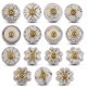thumbnail image 3 of Pom​os de cerámica blanco y oro Ajuny 38 mm – juego de 20 unidades, 3 of 9