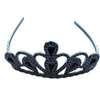 Genérico - Corona 12X5Cm Plateada Diseño B Blanco