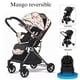 thumbnail image 1 of Coche De Paseo V6-2 a Reversible Black Dinosauria, 1 of 3