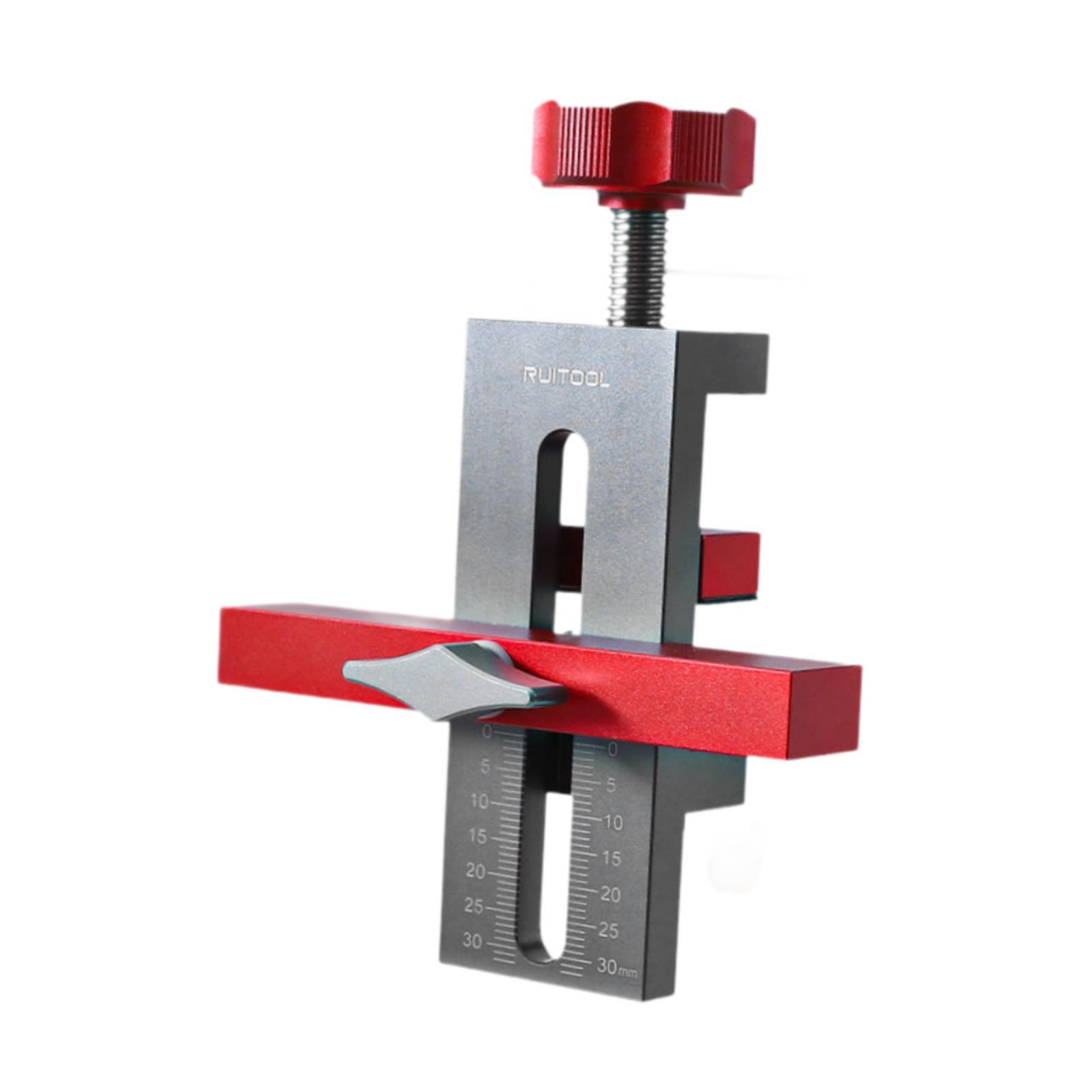 Magideal - Herramienta De Instalación De Plantilla De Hardware Para Montaje En Puerta De Gabinete Para Carpintería, Portátil, Profesional, Ajustable De 0 A 40 Mm