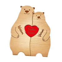 Bothyi - Bear Family Wooden Art Puzzle Familia De Osos Para Los Osos Para La Casa Navidad 2 Osos