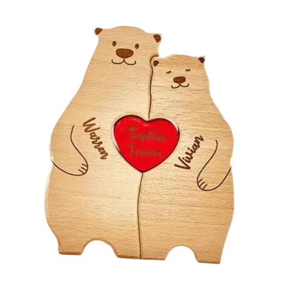 Bear Family Wooden Art Puzzle Familia De Osos Para Los Osos Para La Casa NAVIDAD 2 Osos