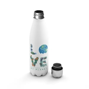 Creango - Botella Agua Termica Love Mi Planeta De Acero Inoxidable