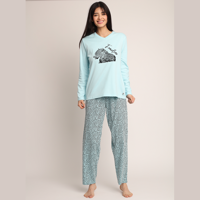 Mon Amour - Pijama Algodón Estampado De Leopardo 261509 - S