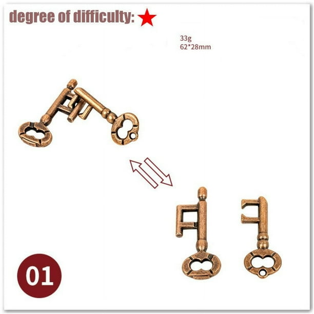 Classic IQ Metal Brain Teaser Magic Baffling Puzzles Game Toys For Children Adults Funny Gifts