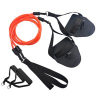 Ioensy - Fuerza Del Entrenador Del Brazo De Natación Con Banda De Resistencia Del Mango Para Interior Al Aire Libre 30 Libras Rojo