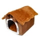 thumbnail image 3 of Cama para perros y gatos, nido de Gato, cojín interior con cojín extraíble, casa para gatos, cama para mascotas, tienda de campaña, cama cueva para Orejas Marrones S, 3 of 5