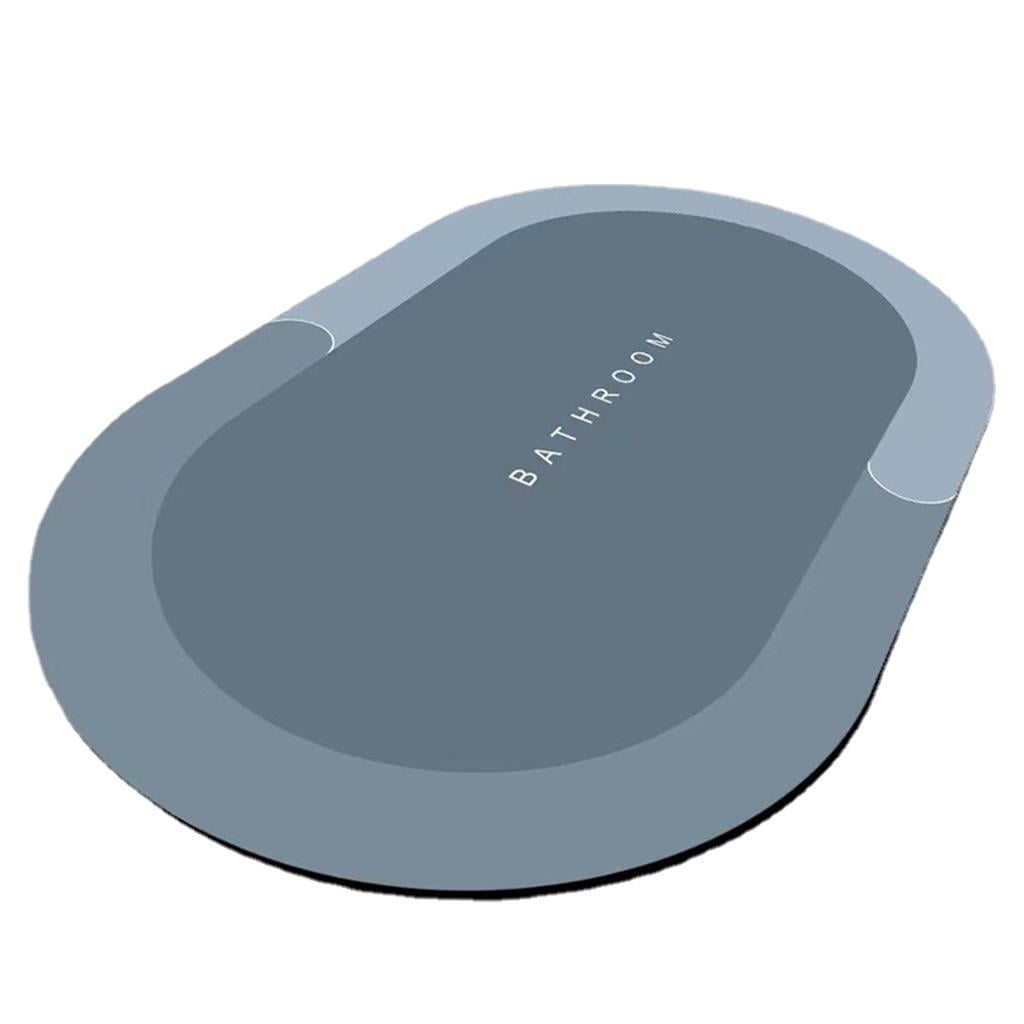 Bothyi - Alfombrilla De Baño Absorbente Balcón Alfombra Piso Ducha Alfombras Oval Azul L