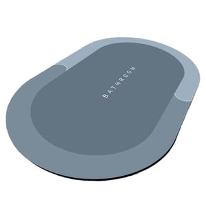 Bothyi - Alfombrilla De Baño Absorbente Balcón Alfombra Piso Ducha Alfombras Oval Azul L