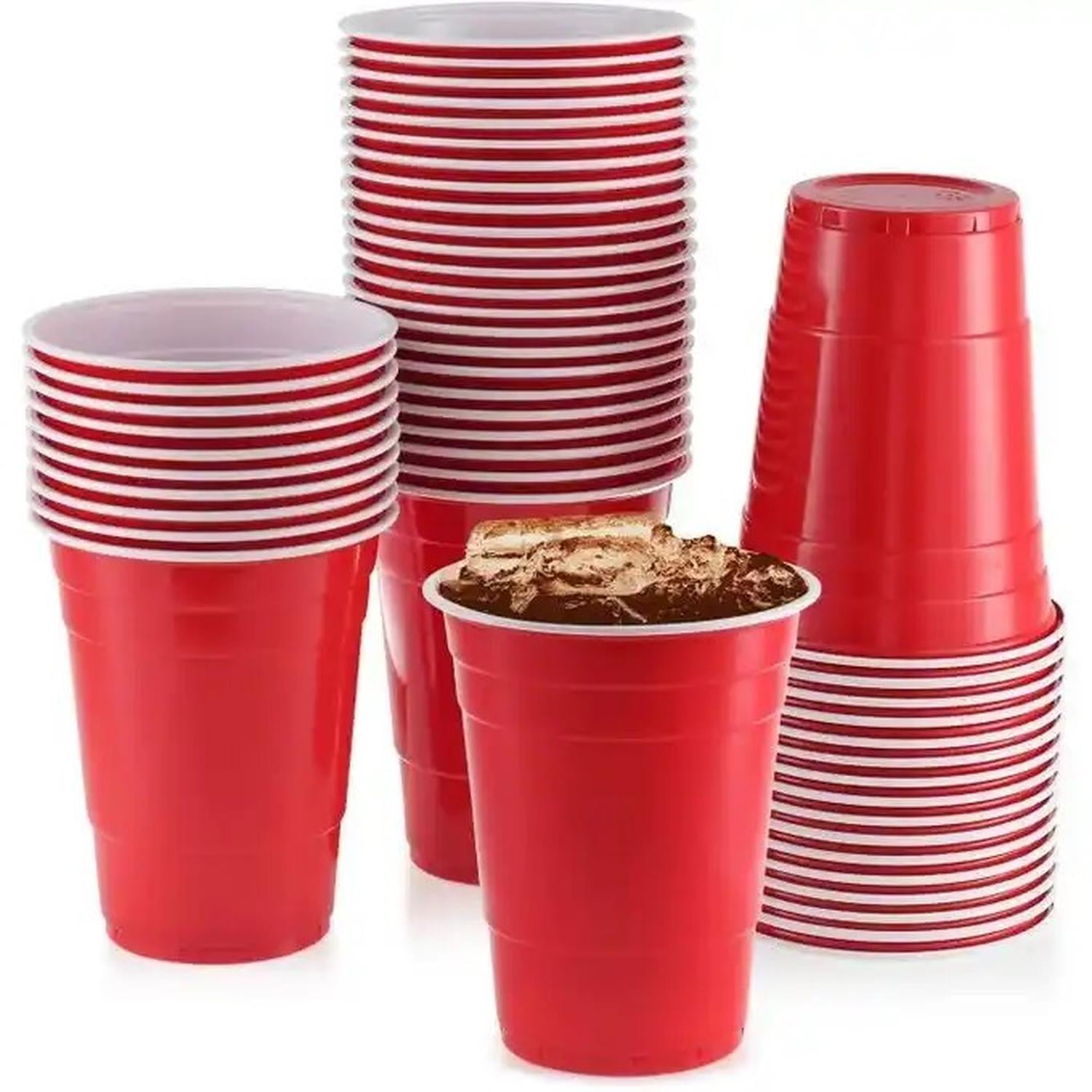 Jagima - Vaso Plastico Rojo Desechable Fiesta 470 Ml X 50 Uds