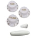thumbnail image 2 of 3 Piezas De Perillas De Control De Tapa De Mango De Balancín único Para Guitarra, Accesorios De Guitarra DIY, Blanco Y Dorado, 2 of 5