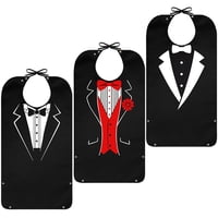 Xusx111 - Paquete De 3 Baberones Para Adultos Para Hombres Ancianos, Baberones De Alimentación Para Adultos Ciudadanos Mayores Con Atrapador De Migas, Regalos Para Hombres / Papá