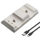 thumbnail image 1 of Base Doble Estación de Carga AARONMEI USB Type-C Blanco, 1 of 3