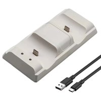 Base Doble Estación De Carga Aaronmei Usb Type-C Blanco