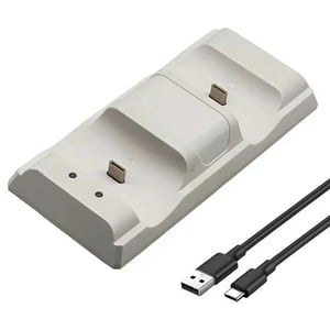 Base Doble Estación De Carga Aaronmei Usb Type-C Blanco