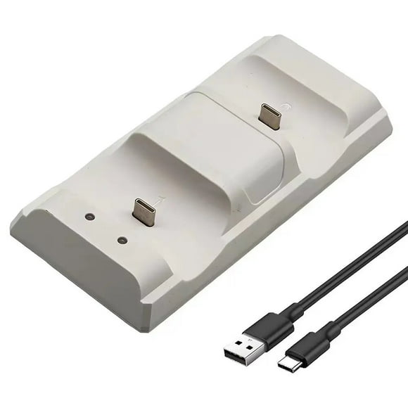 Base Doble Estación de Carga AARONMEI USB Type-C Blanco