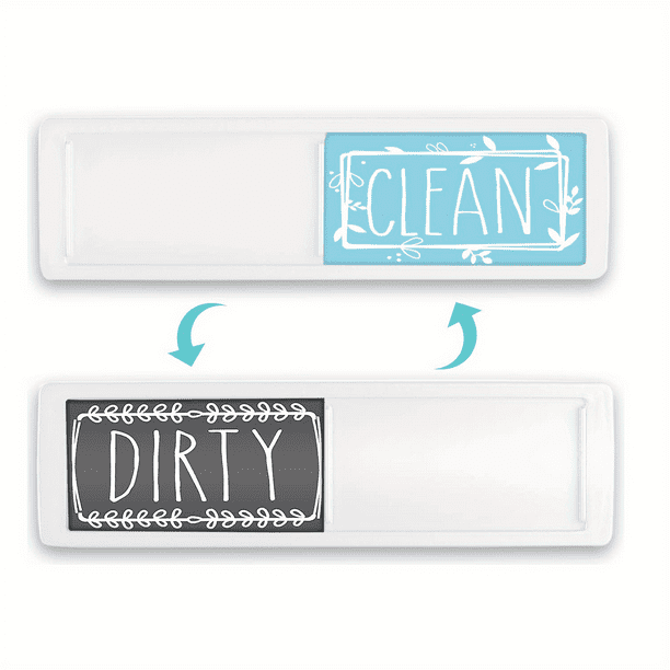 Never Guess Again with Our 1pc Universal Clean Dirty Sign for Dishwasher or Refrigerator - Magnetic Stainless Steel with Strong Magnet, Standard Size, and Washable Design - Perfect for Keeping Your Di