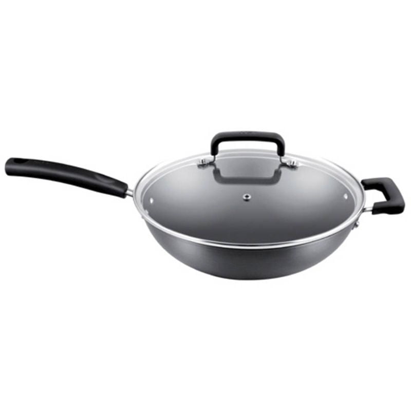 Tefal - Wok 30 Cm Anodizado Aluminio Gris