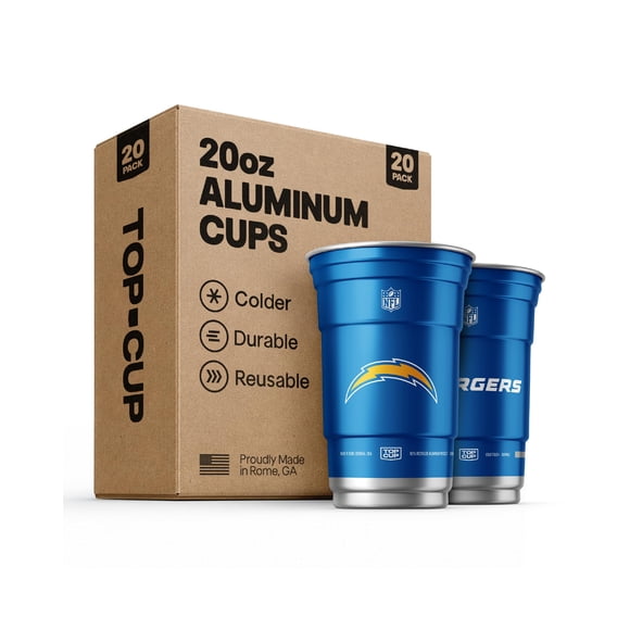Vasos de Fiesta Top Cup 568 ml 20 Unidades Chargers NFL
