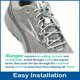 thumbnail image 5 of Cordones Elásticos iBungee 86 cm Gris Claro Sin Nudos, 5 of 6