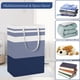 thumbnail image 3 of Cesto de ropa grande plegable (1 unidad), bolsa de lavandería impermeable independiente, cesto alto para ropa (asas extendidas y reforzadas), para dormitorios universitarios y familias (azul degradado, 3 of 7