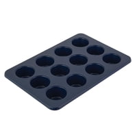 Molde Para Magdalenas Kitchenaid, Antiadherente, Acero Aluminizado, 12 Tazas, Azul
