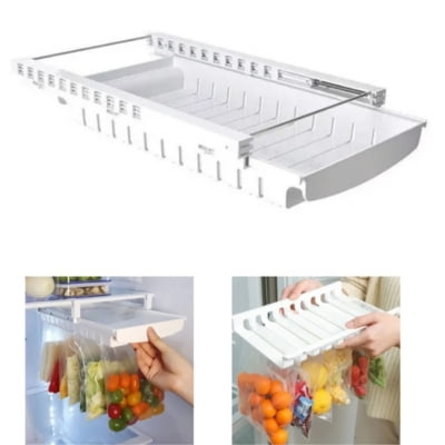 Genérico - Organizador Bolsas Refrigerador Cocina Con Rieles Y Bolsa Zip