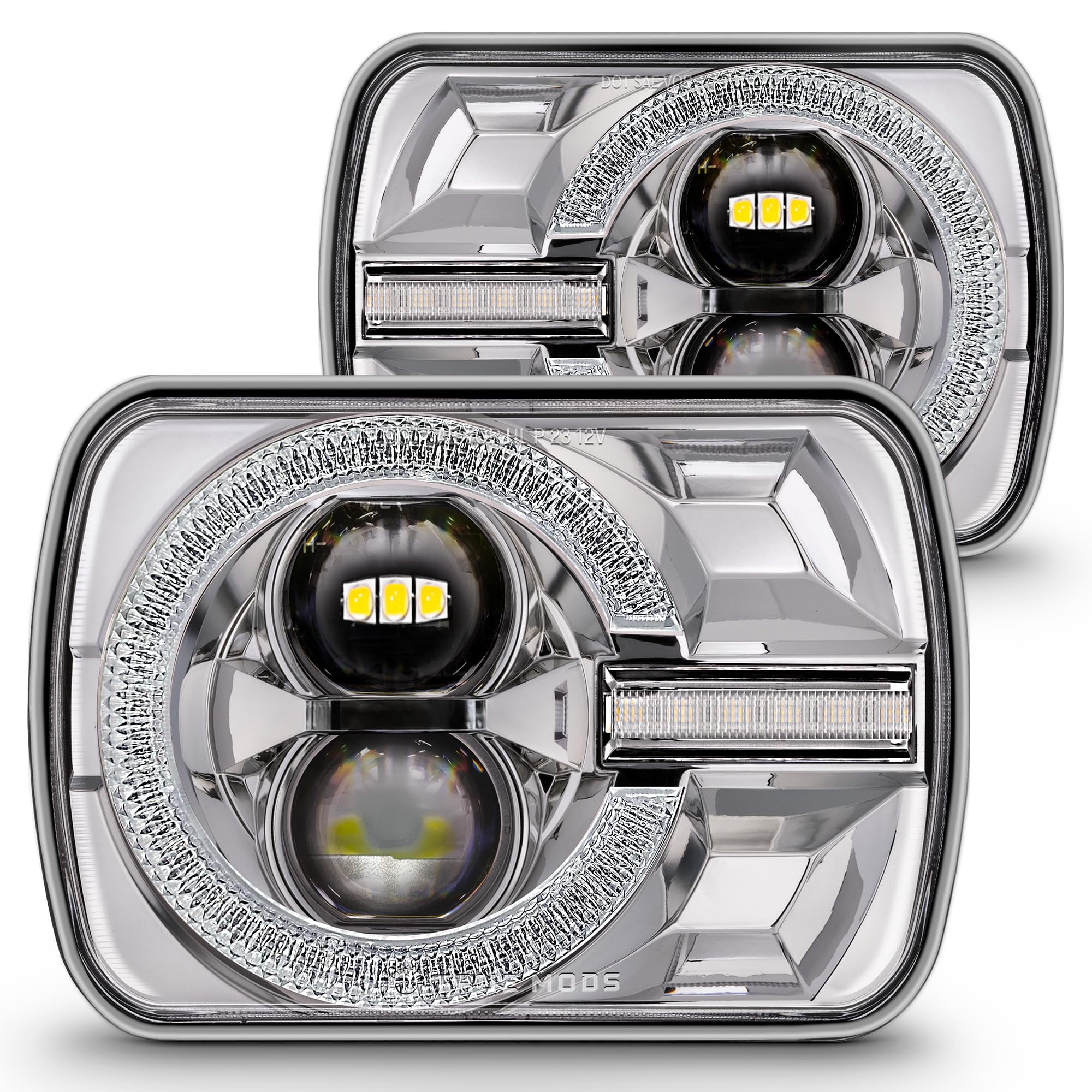Faros Led Online Led Store H6054 Chrome 5x7 7x6 Pulgadas
