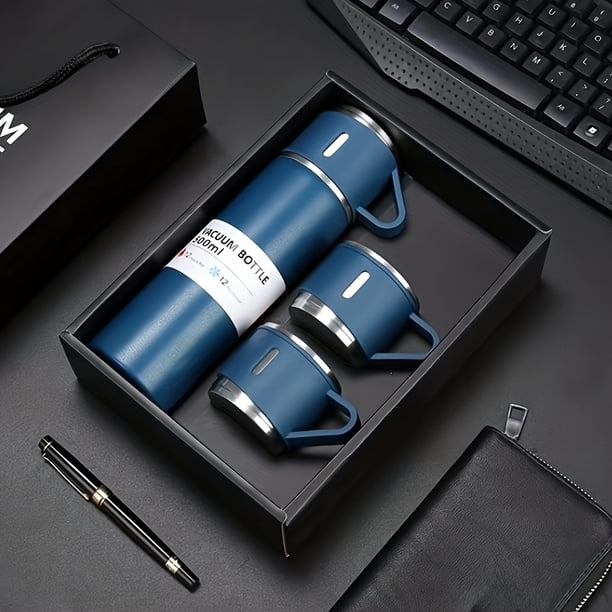 1pc/1Set Stainless Steel Thermal Cup, With Gift Box Set, Double Layer Leakproof Insulated Water Bottle, Keeps Hot And Cold Drinks For Hours, Suitable For Cycling, Backpacking, Office Or Car, School, P