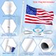 thumbnail image 5 of Kit de asta para bandera BONWIN de 1,5 m de acero inoxidable blanco para montaje en pared, 5 of 9