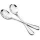 thumbnail image 3 of Juego de 6 cucharas ranuradas para servir sopa, acero inoxidable 410 pulido espejo, colador de buffet, para cocina y hogar, 7.7'' (cucharas ranuradas), 3 of 5