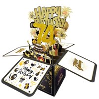 Tarjeta De Cumpleaños Joycard Para Decoración De 74 Años