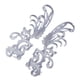 thumbnail image 2 of 2 piezas de , tela de decoración artesanal de costura, accesorios de disfraces, apliques adhesivos 3D DIY, para graduación, novia, vaq Plata, 2 of 5