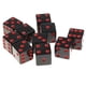 thumbnail image 2 of Dados de Plástico D6 para Juegos de Mesa - Set de 10 Unidades, Punteados, Rojo, 2 of 3