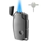 thumbnail image 1 of Encendedor de butano Yeuligo Double Torch Jet, resistente al viento, negro, 1 of 6