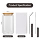 thumbnail image 4 of Juego de vasos para beber ASKIZ, vasos de vidrio con tapas de bambú, 480 ml, 4 of 8