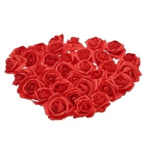 Cabezas De Rosa De Espuma Uxcell 6-7 Cm Rojas