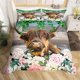 thumbnail image 1 of Polyester Duvet Cover Set with Pillowcase for Teens and Adults Highland Cow Pattern and Animals Pattern, 1 of 5