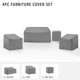 thumbnail image 4 of Set de Fundas para Muebles de Patio Crosley Furniture Impermeables de 4 Piezas, 4 of 7