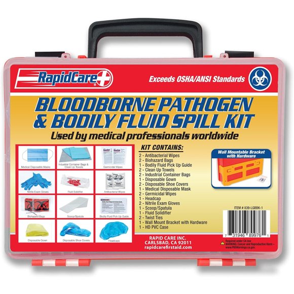 Kit de limpieza de derrames de patógenos sanguíneos Rapid Care