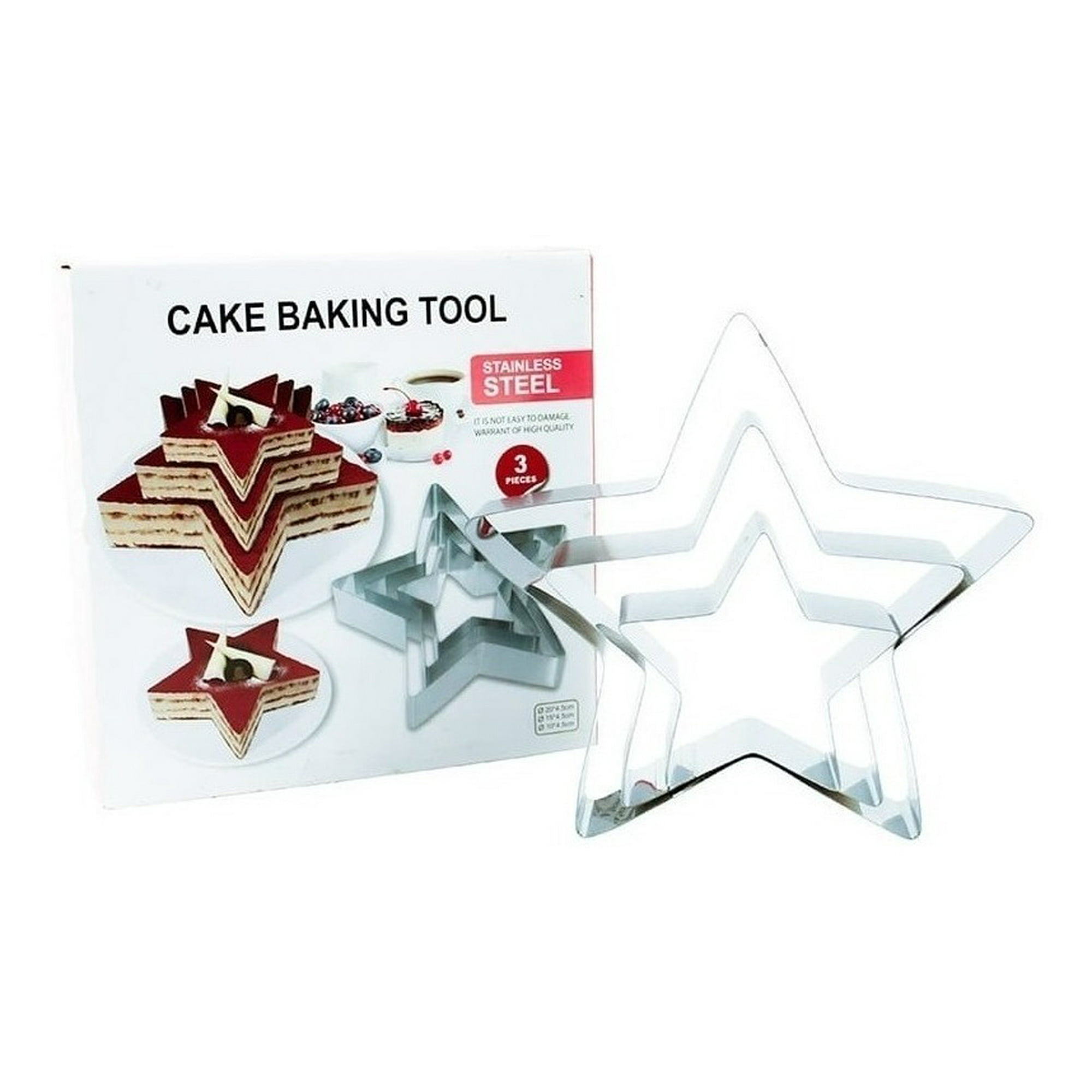 Genérico - Set De 3 Cortadores De Torta Bizcocho Repostería