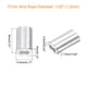 thumbnail image 2 of Uxcell 200 Piezas Manguito de Bucle de Engarce de Aluminio para Cable de Acero de 1/32" de Diámetro Doble Casquillo de Cable de Acero, 2 of 6