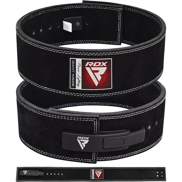 Cinturo de Cuero Powerlifting Pro palanca negro XL