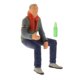 thumbnail image 4 of 1/64 Figuras De Personas En Miniatura Modelos De Escena Callejera Hombre Bebedor Gris, 4 of 5