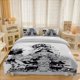 thumbnail image 1 of 3pcs ONE PIECE Member Black And White Comic Style Theme Bedding Three-Piece Set Duvet Cover Pillowcase Set Soft, 1 of 1