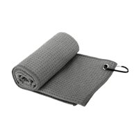 Magideal - Toalla De Golf, Bolsa De Golf, Toalla Pequeña Con Mosquetón, Suave, Regalo Para Golfistas, Secado Rápido, Absorción De Agua, Toalla Limpiadora De Pelo Gris