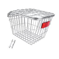 Ioensy - Cesta Trasera Para Guardar Bicicletas, De Hierro, Para Transportar Mascotas, Para Montar En Bicicleta De Montaña, Color Plateado